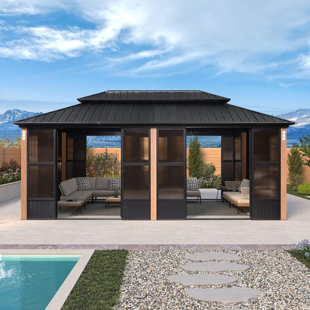 Alora Prestige — Hardtop Double-Top Patio Sunroom
