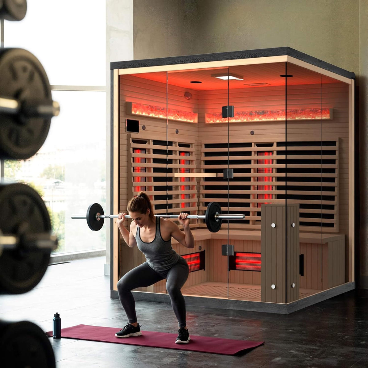 Rövia Ember — 4-Person Infrared Sauna with Himalayan Salt