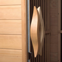 Infrared Sauna Built for Daily Wellness, Canadian Hemlock Wood, 6 Carbon Panels, 2 Person Capacity