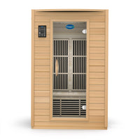 Infrared Sauna Built for Daily Wellness, Canadian Hemlock Wood, 6 Carbon Panels, 2 Person Capacity