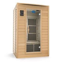 Infrared Sauna Built for Daily Wellness, Canadian Hemlock Wood, 6 Carbon Panels, 2 Person Capacity