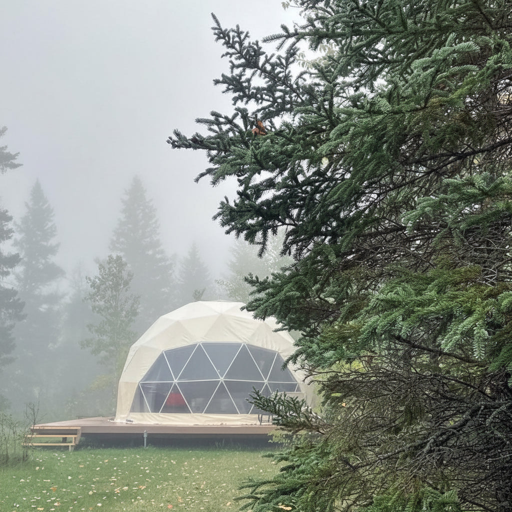 4-Season DELUXE Glamping Package Dome - 20'/6m - Phoenix Domes
