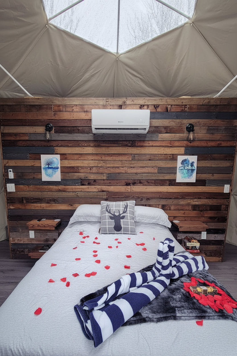 4-Season DELUXE Glamping Package Dome - 20'/6m - Phoenix Domes