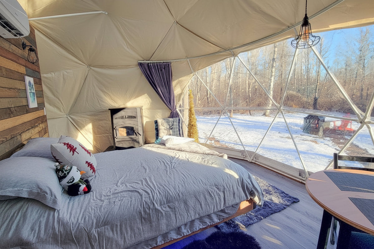 4-Season DELUXE Glamping Package Dome - 20'/6m - Phoenix Domes