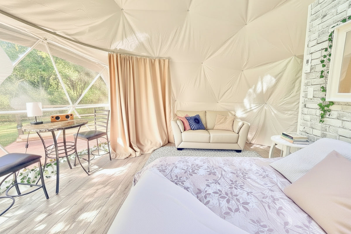 4-Season DELUXE Glamping Package Dome - 20'/6m - Phoenix Domes