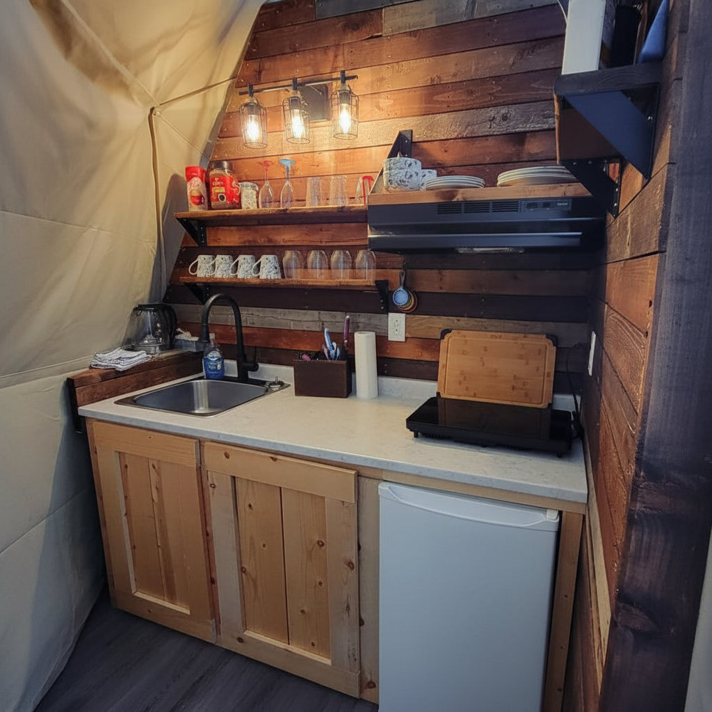 4-Season DELUXE Glamping Package Dome - 20'/6m - Phoenix Domes