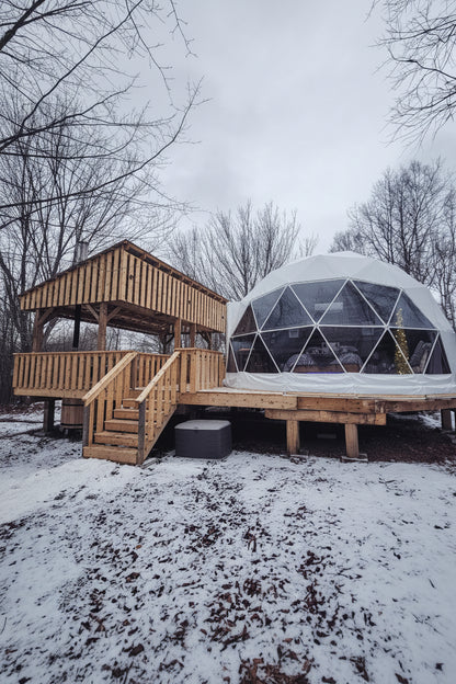 4-Season DELUXE Glamping Package Dome - 20'/6m - Phoenix Domes