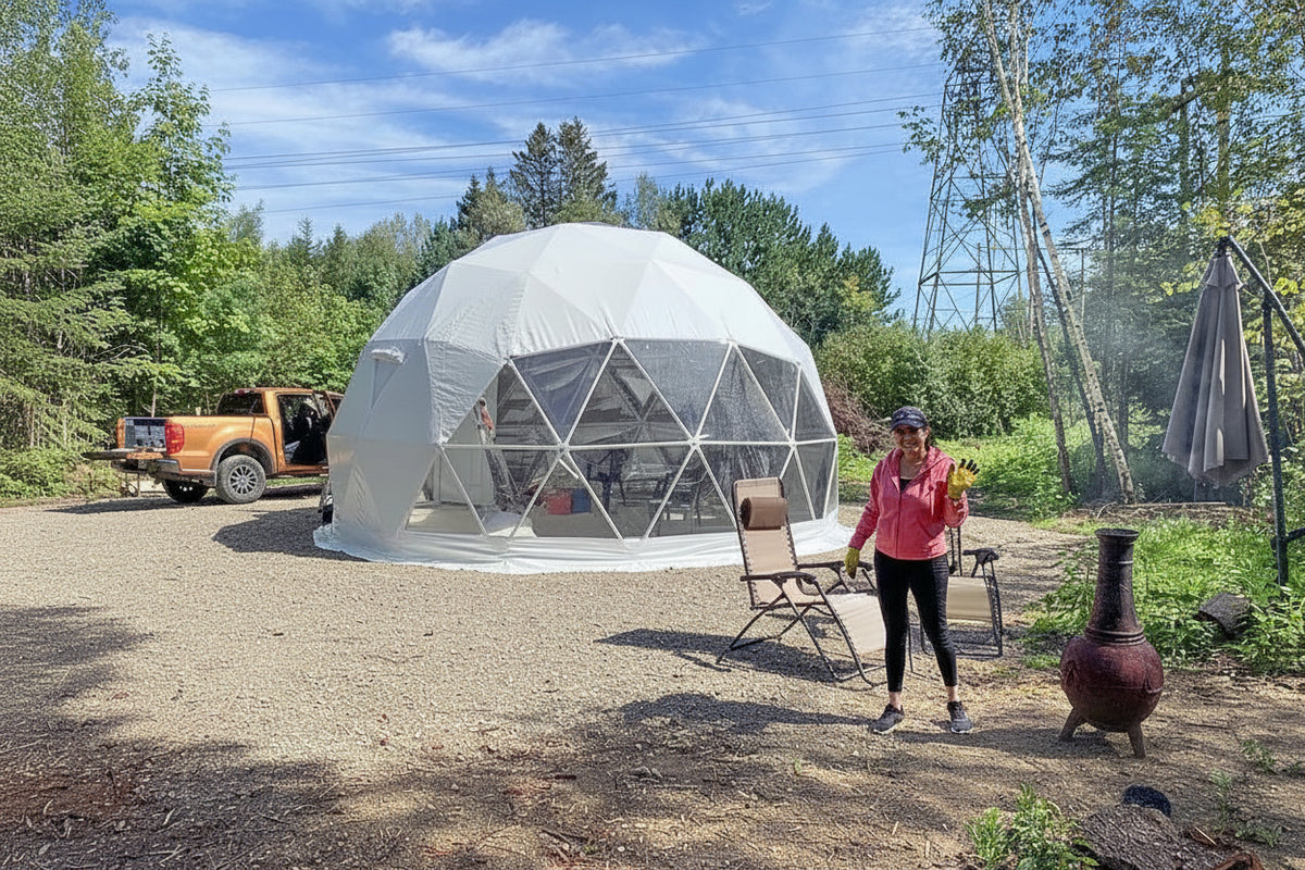 4-Season DELUXE Glamping Package Dome - 20'/6m - Phoenix Domes