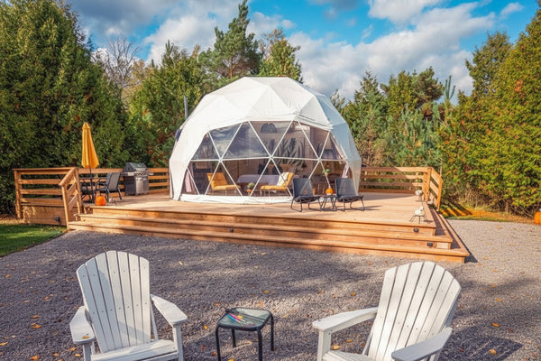 4-Season DELUXE Glamping Package Dome - 23'/7m - Phoenix Domes