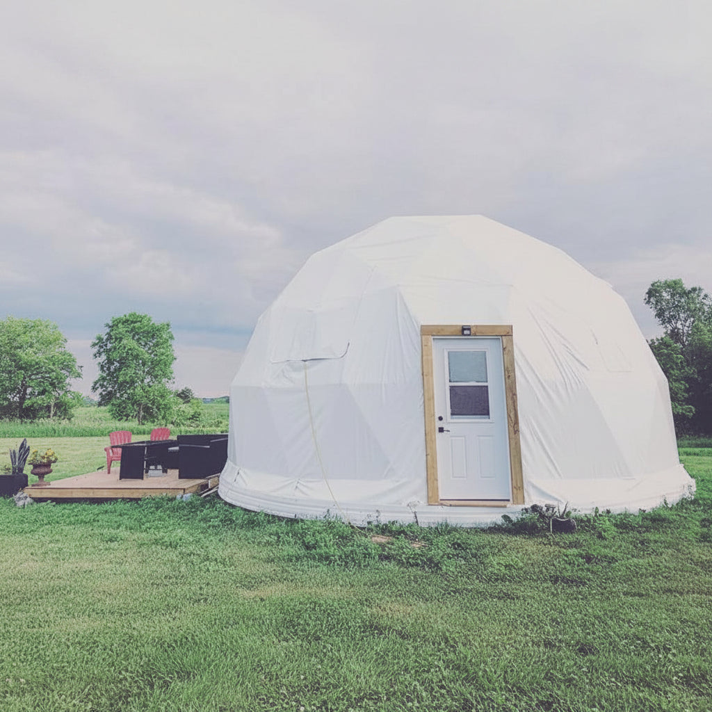 4-Season DELUXE Glamping Package Dome - 26'/8m - Phoenix Domes
