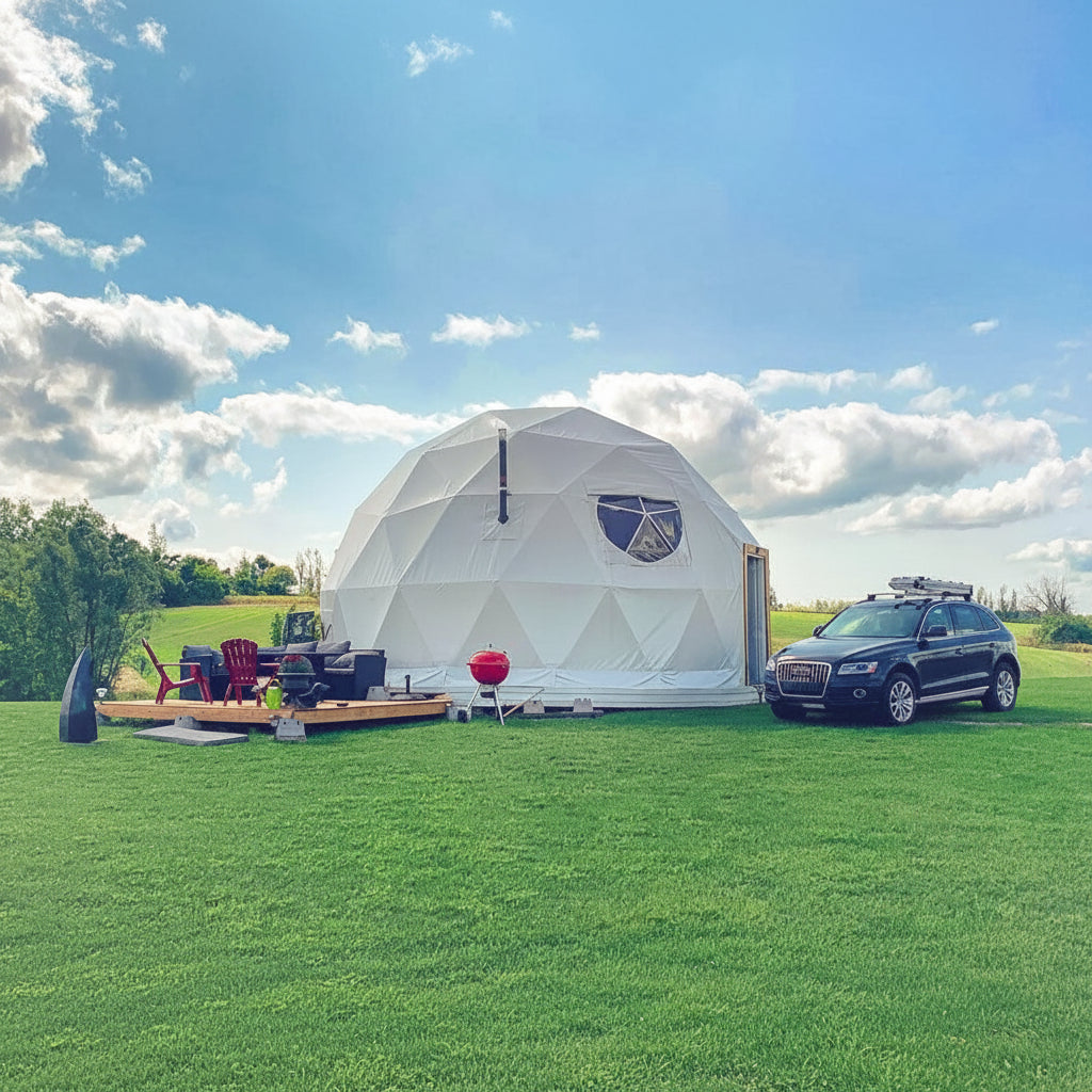 4-Season DELUXE Glamping Package Dome - 26'/8m - Phoenix Domes