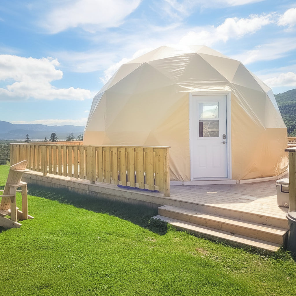 4-Season DELUXE Glamping Package Dome - 26'/8m - Phoenix Domes