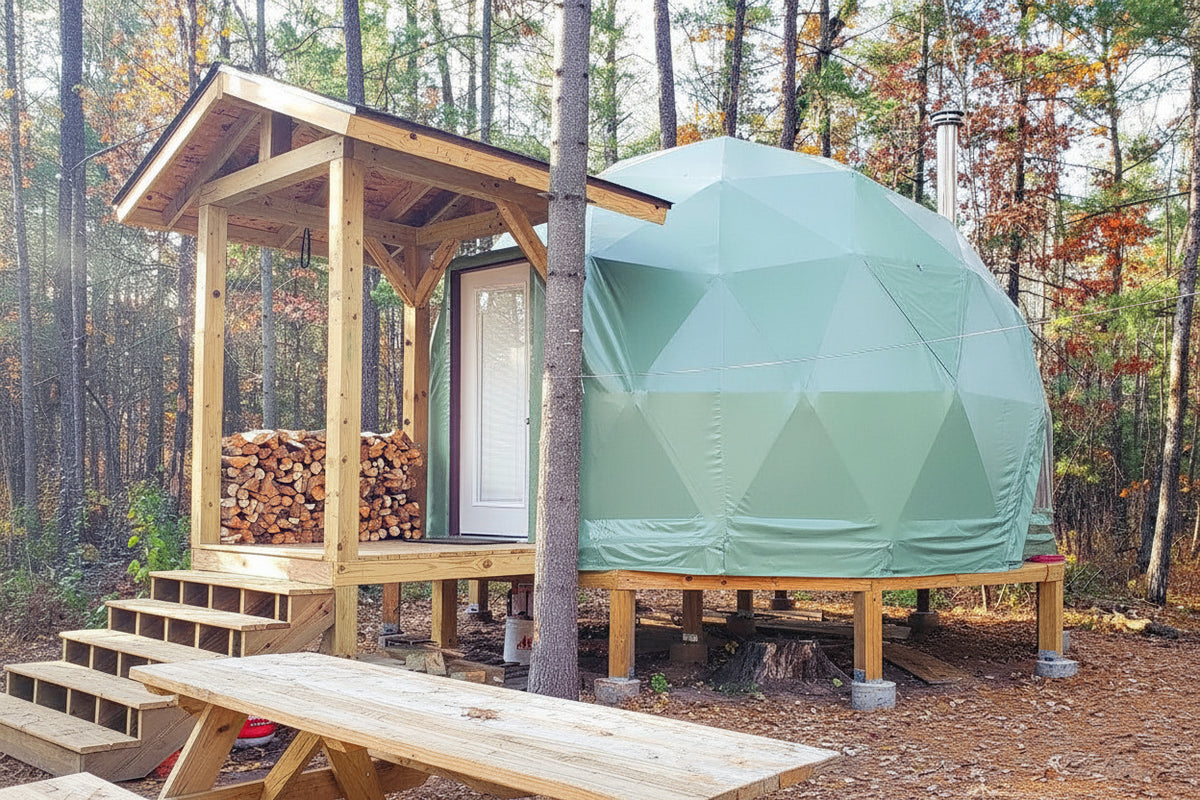 4-Season DELUXE Glamping Package Dome - 26'/8m - Phoenix Domes