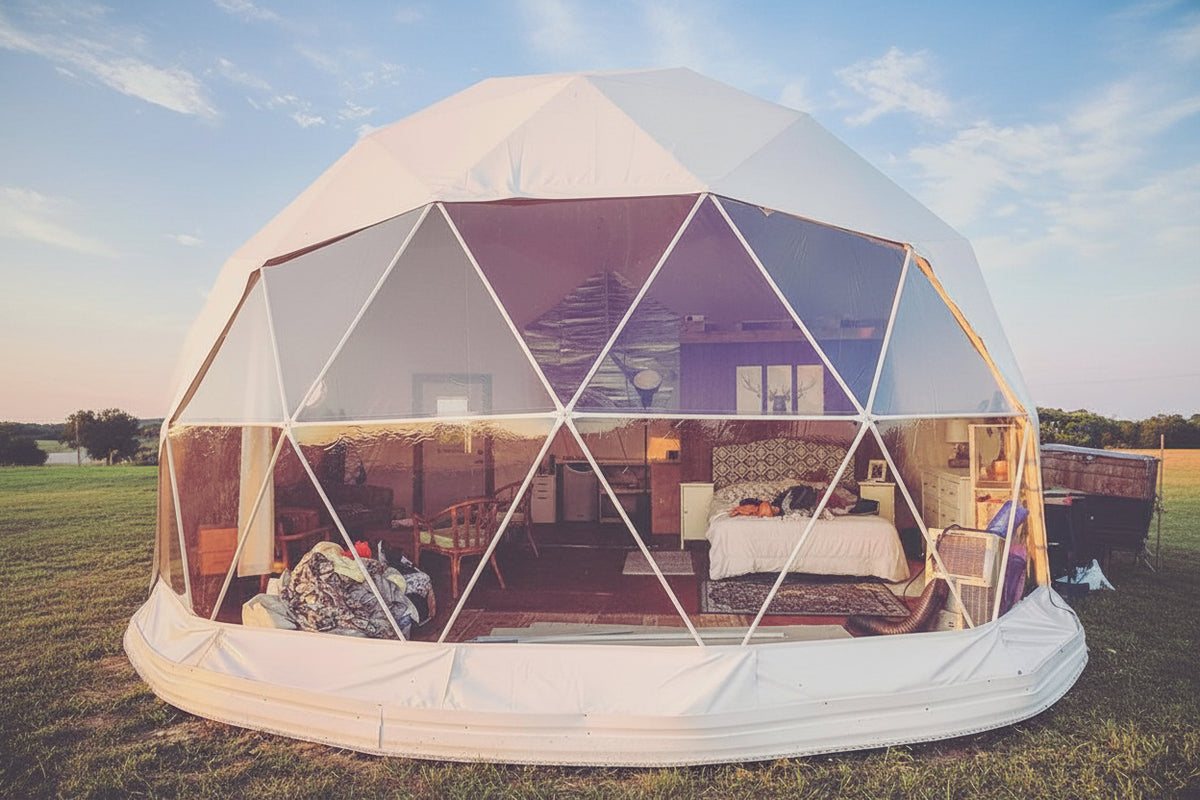 4-Season DELUXE Glamping Package Dome - 26'/8m - Phoenix Domes
