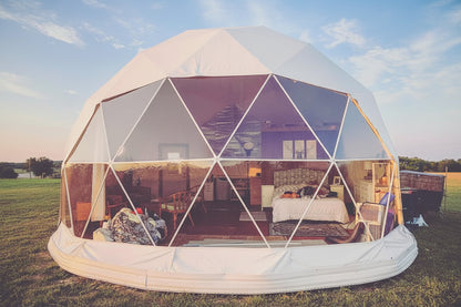 4-Season DELUXE Glamping Package Dome - 26'/8m - Phoenix Domes