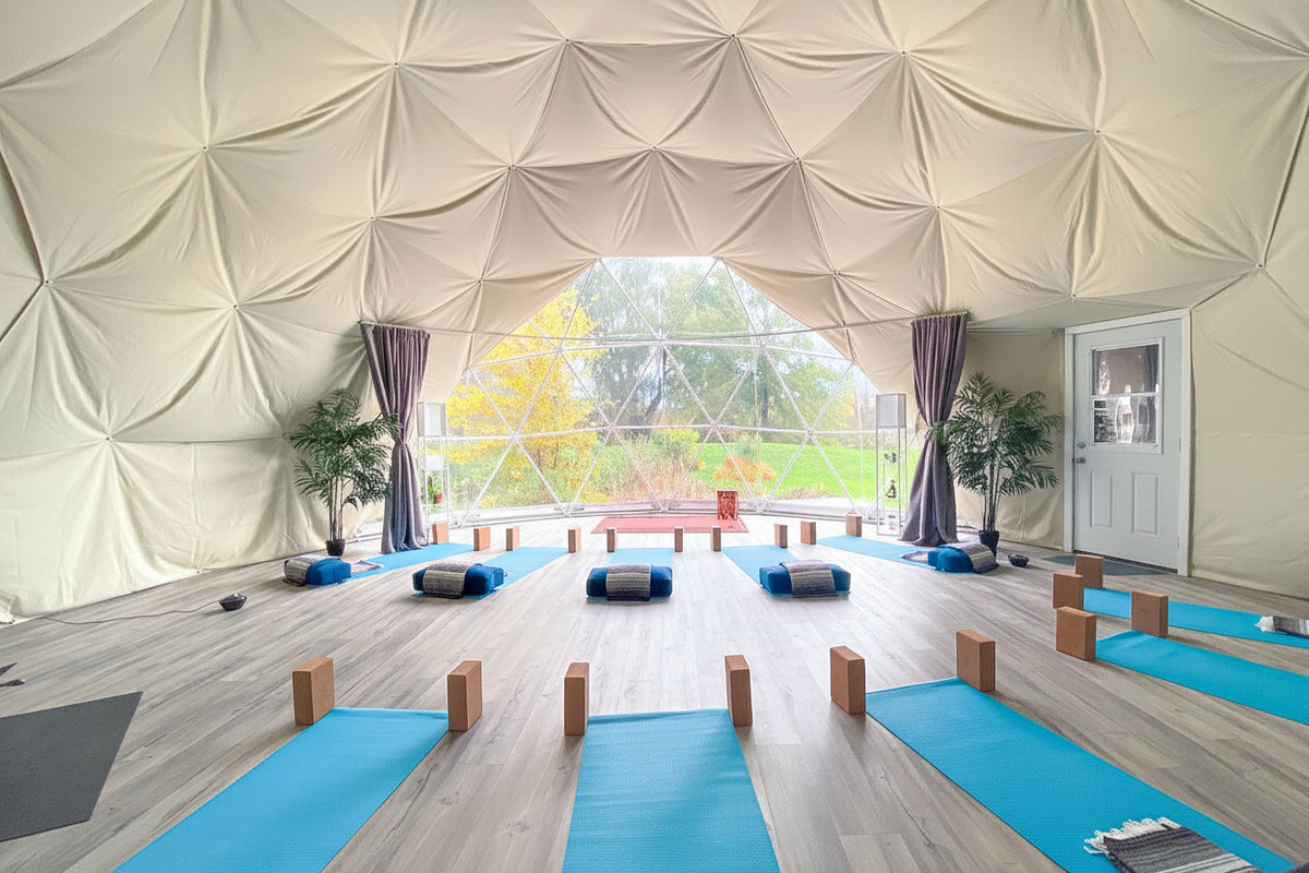 4-Season DELUXE Glamping & Yoga Package Dome - 30'/9m - Phoenix Domes