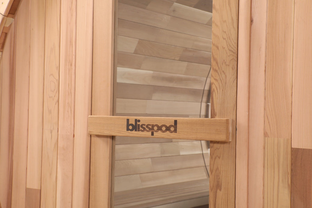Blisspod Prague Porch — Canadian Red Cedar Outdoor Barrel Sauna