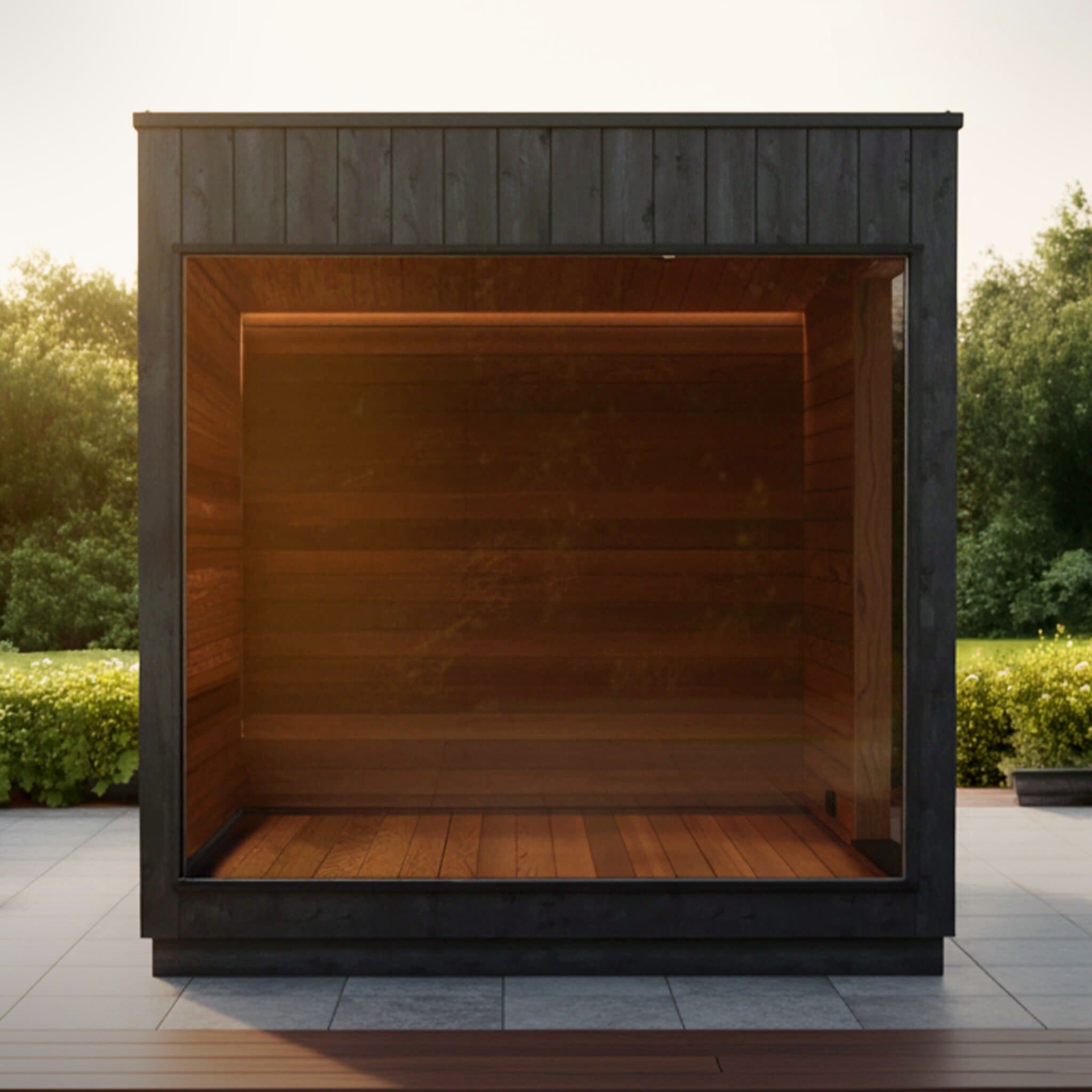 __tsh_featured__ ThermaSol Nordic Misty Outdoor Lounge Medium Sauna Cabin (SA