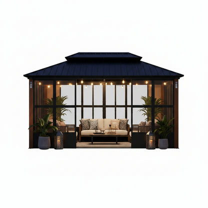 __tsh_featured__ Alora Oasis Luxury Heavy-Duty Hardtop Sunroom With Aluminum 