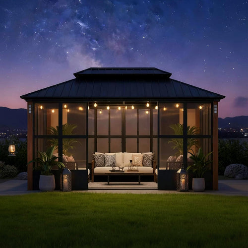 __tsh_featured__ Alora Oasis Luxury Heavy-Duty Hardtop Sunroom With Aluminum 
