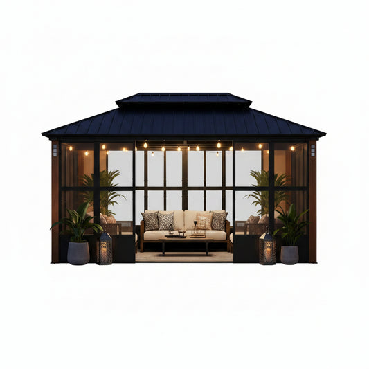 __tsh_featured__ Alora Oasis Luxury Heavy-Duty Hardtop Sunroom With Aluminum 