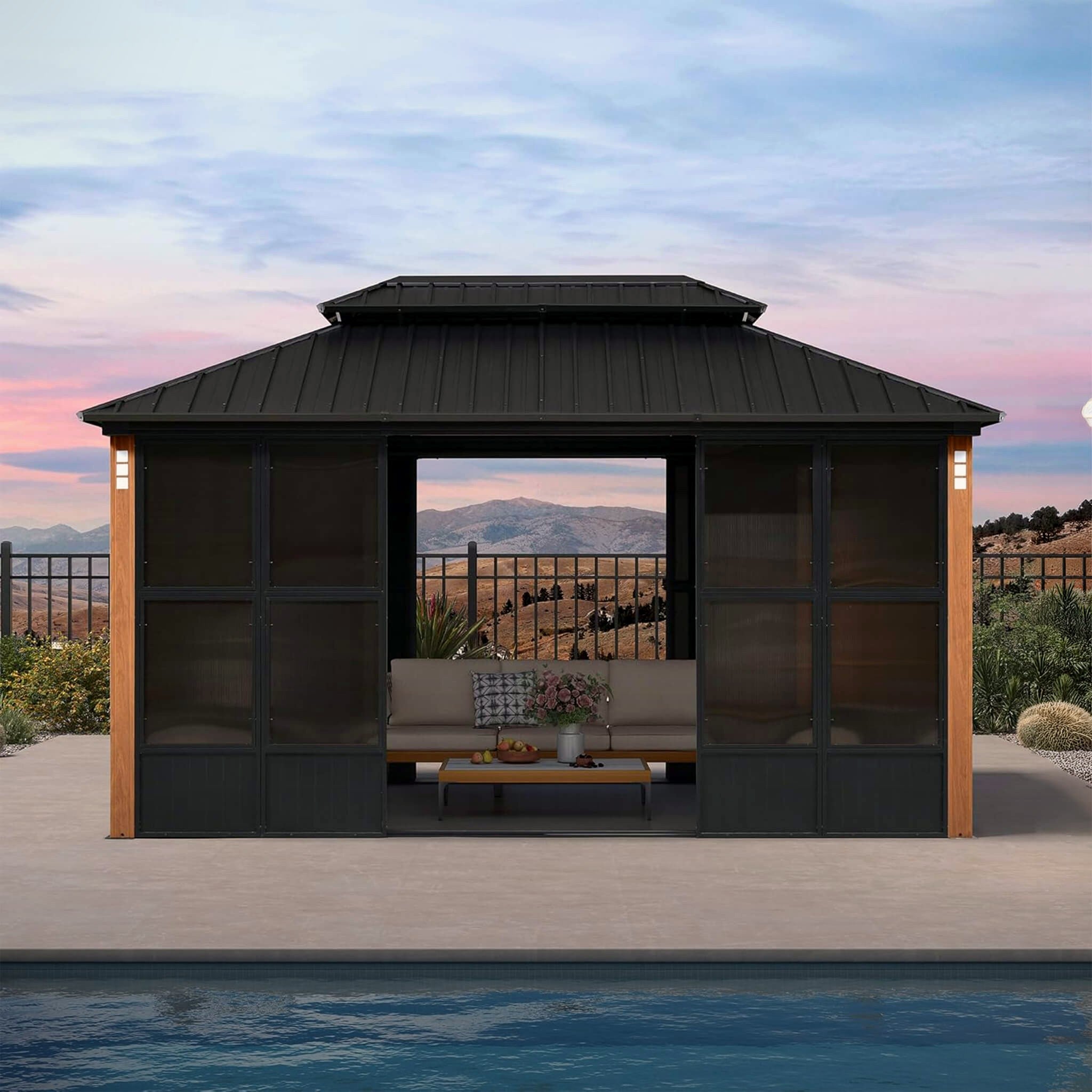 __tsh_featured__ Alora Prestige Premium Hardtop Double Top Outdoor Patio Sola