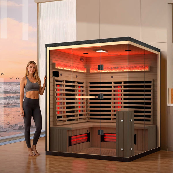 Rövia Ember — 4-Person Infrared Sauna with Himalayan Salt
