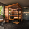 __tsh_featured__ ThermaSol Astra 4-Person Indoor Semi Panoramic Glass Sauna C