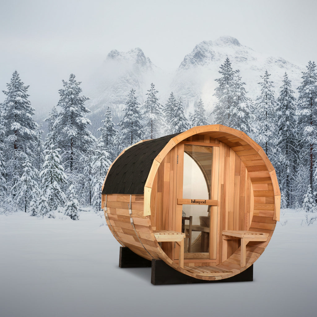 __tsh_featured__ Blisspod, Prague, Canadian Red Cedar Outdoor Steam Barell Sa
