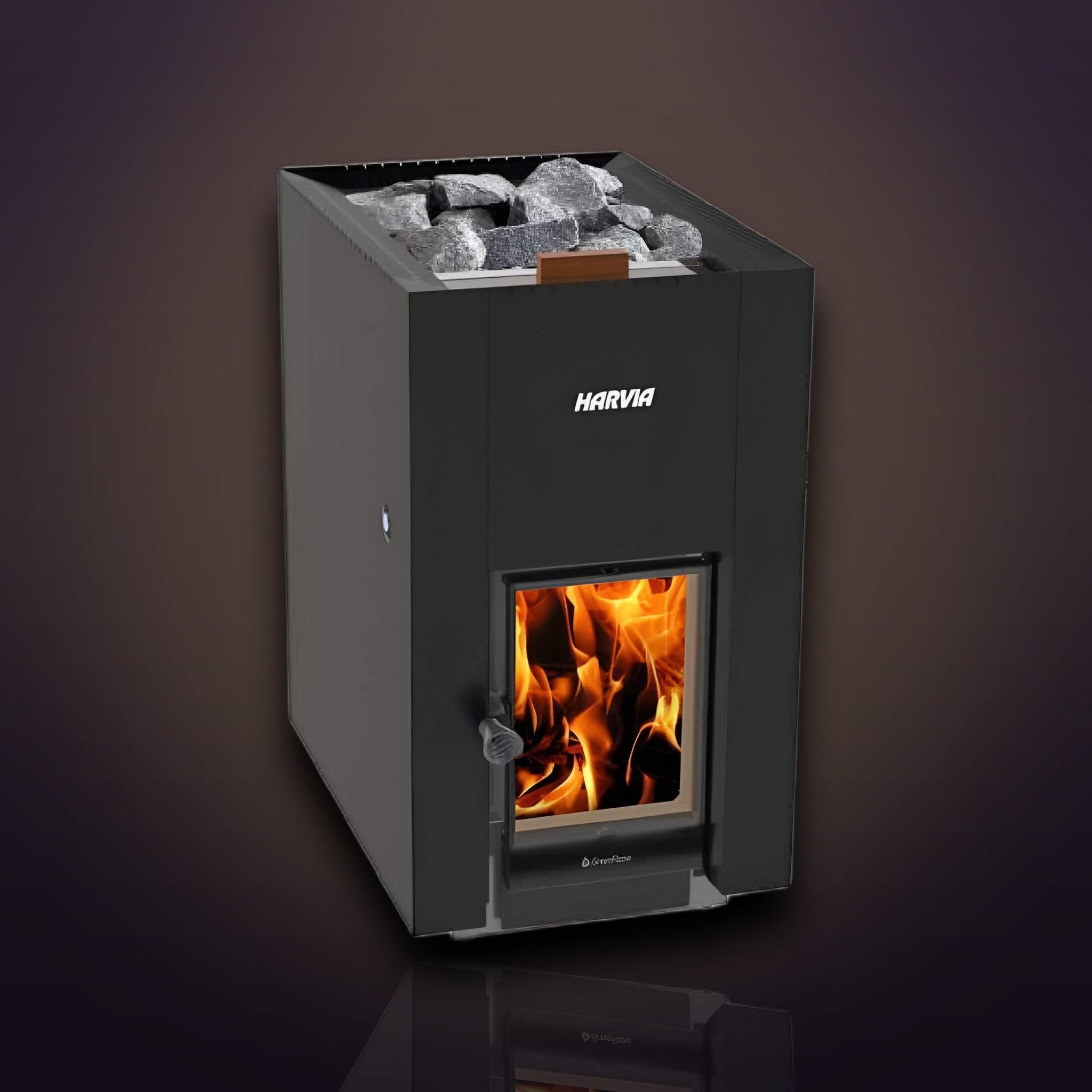 __tsh_featured__ Harvia GreenFlame ES 22 Linear 15.7KW Black Wood Sauna Stove