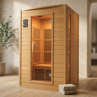 Durasage 2-Person Carbon Infrared Sauna — Canadian Hemlock — Studio Shot