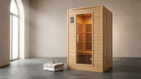 Durasage 2-Person Carbon Infrared Sauna — Canadian Hemlock — Lifestyle