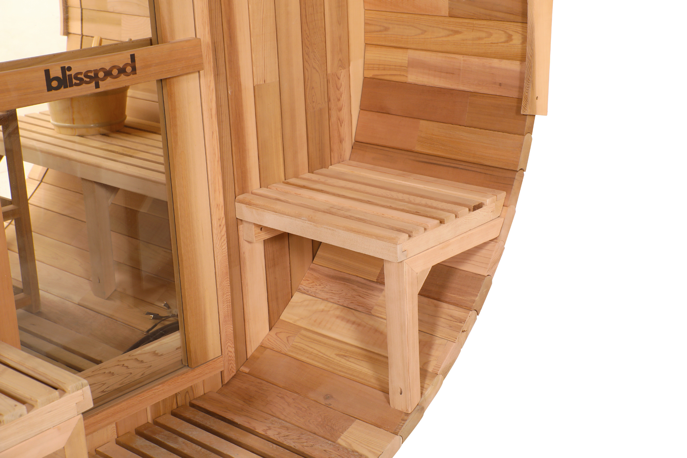 Blisspod Prague Porch — Canadian Red Cedar Outdoor Barrel Sauna