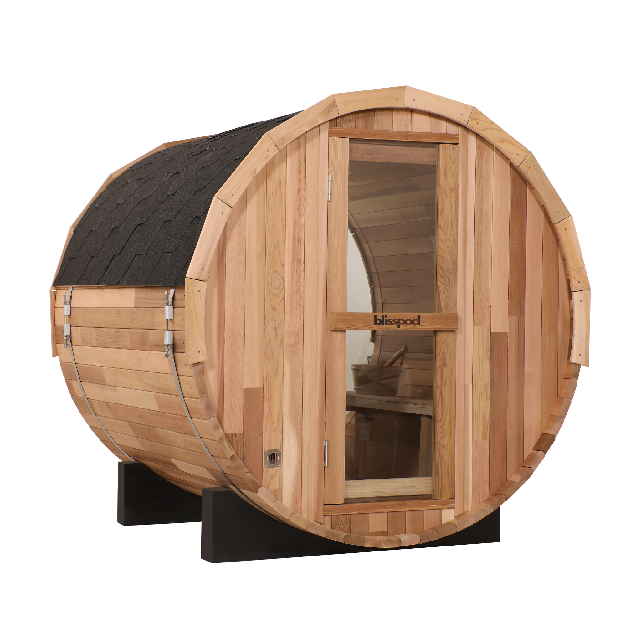 Blisspod Prague — Canadian Red Cedar Outdoor Barrel Sauna