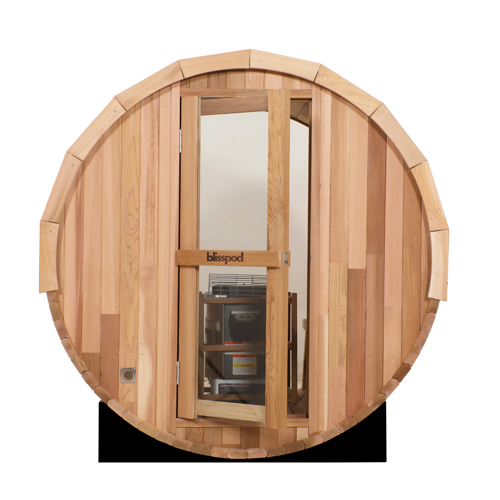 Blisspod Prague — Canadian Red Cedar Outdoor Barrel Sauna