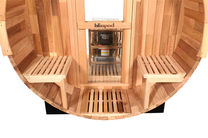 Blisspod Prague — Canadian Red Cedar Outdoor Barrel Sauna