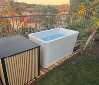 Acrylic Cold Plunge Tub Built for Full Immersion, LUX Chiller System, Insulated Walls, Adjustable Jets
