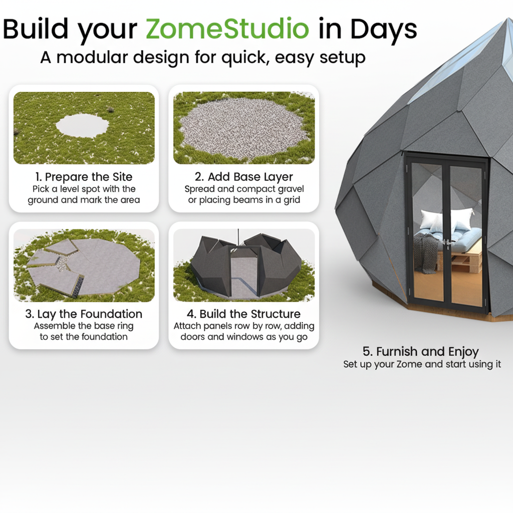 Zomes Pod — 120 sq ft Outdoor Office Pod
