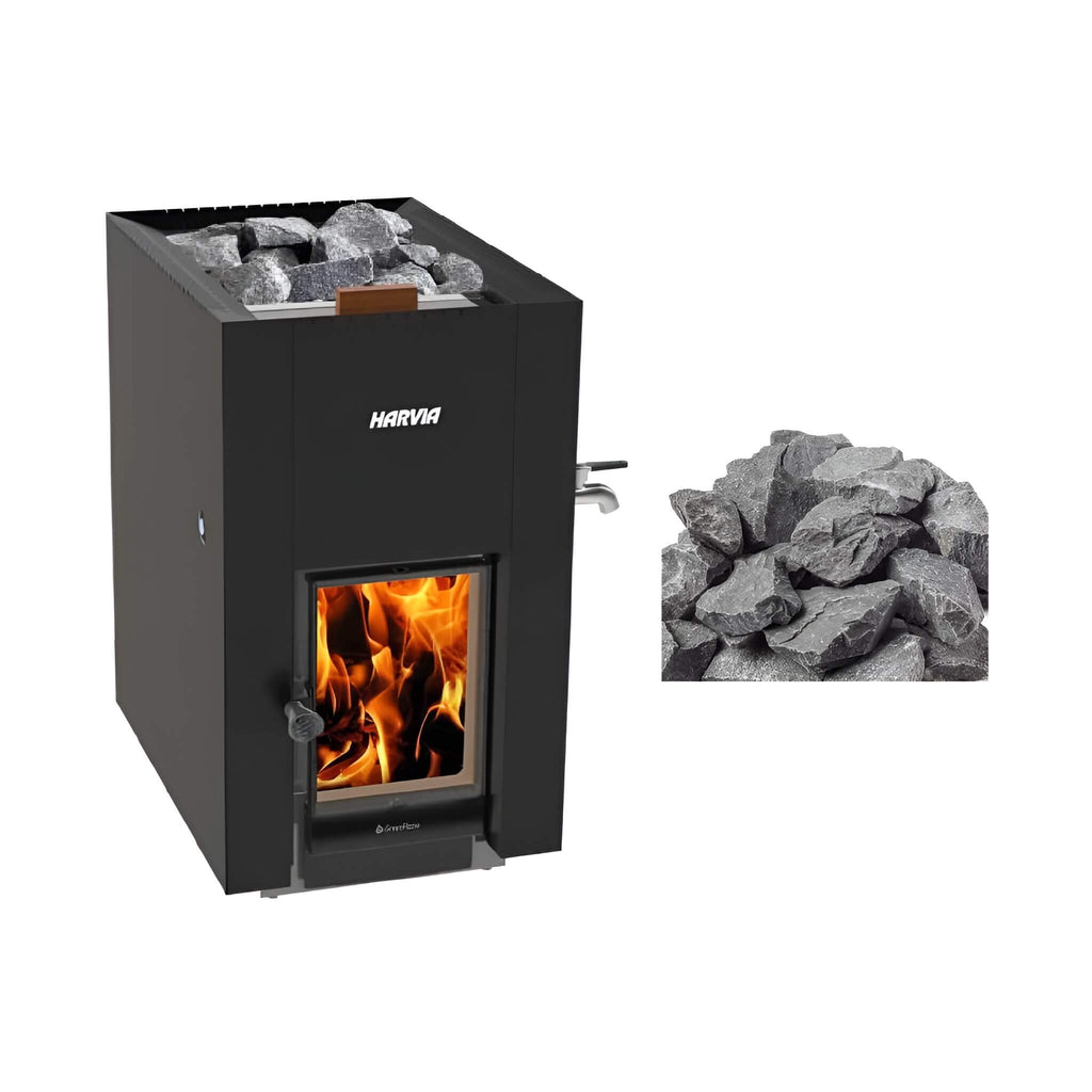 Harvia GreenFlame ES 22 Linear — 15.7kW Wood Sauna Stove
