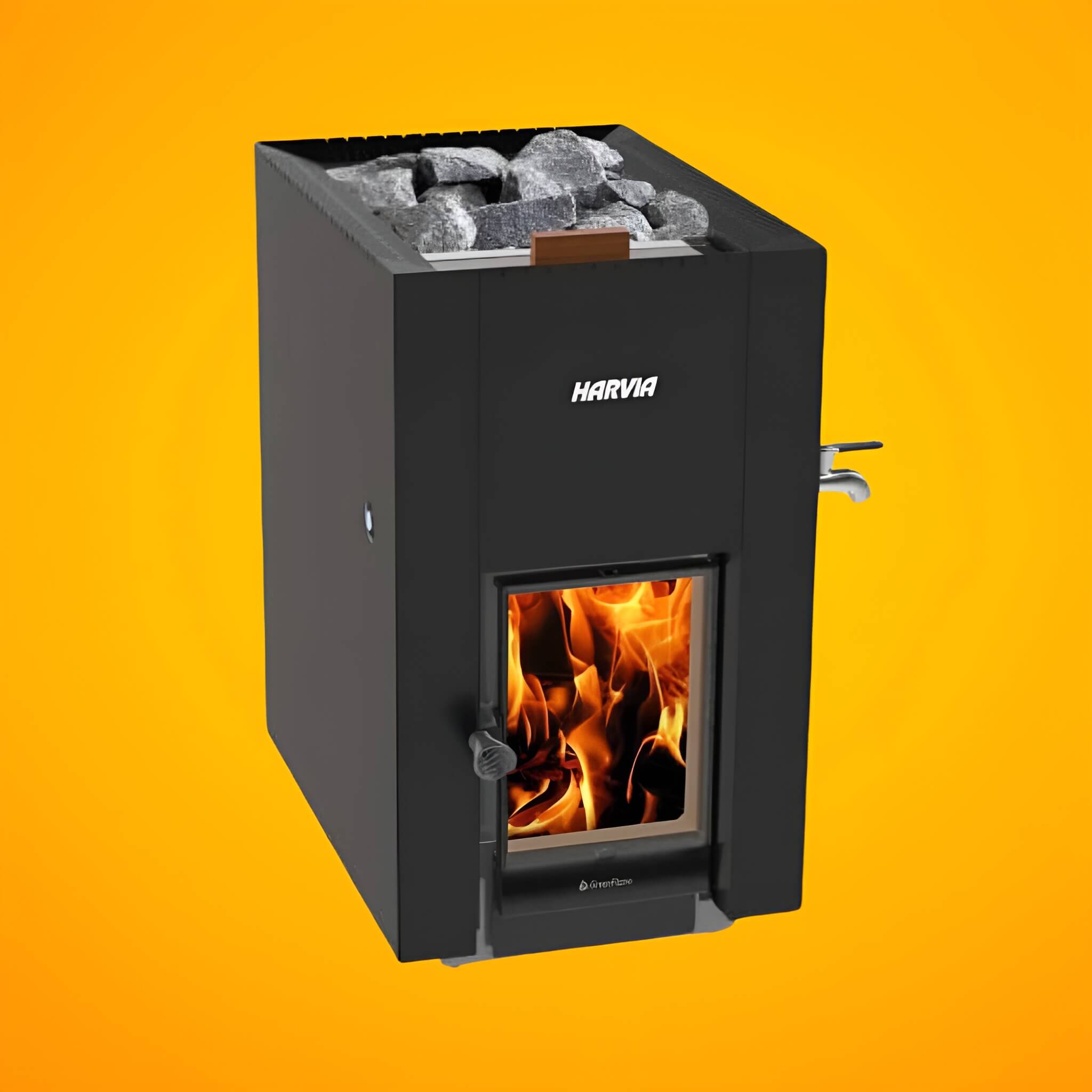 Harvia GreenFlame ES 22 Linear — 15.7kW Wood Sauna Stove