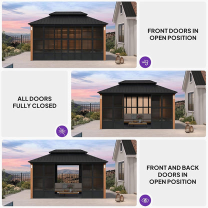 Alora Oasis — Heavy-Duty Hardtop Sunroom with LED Lighting