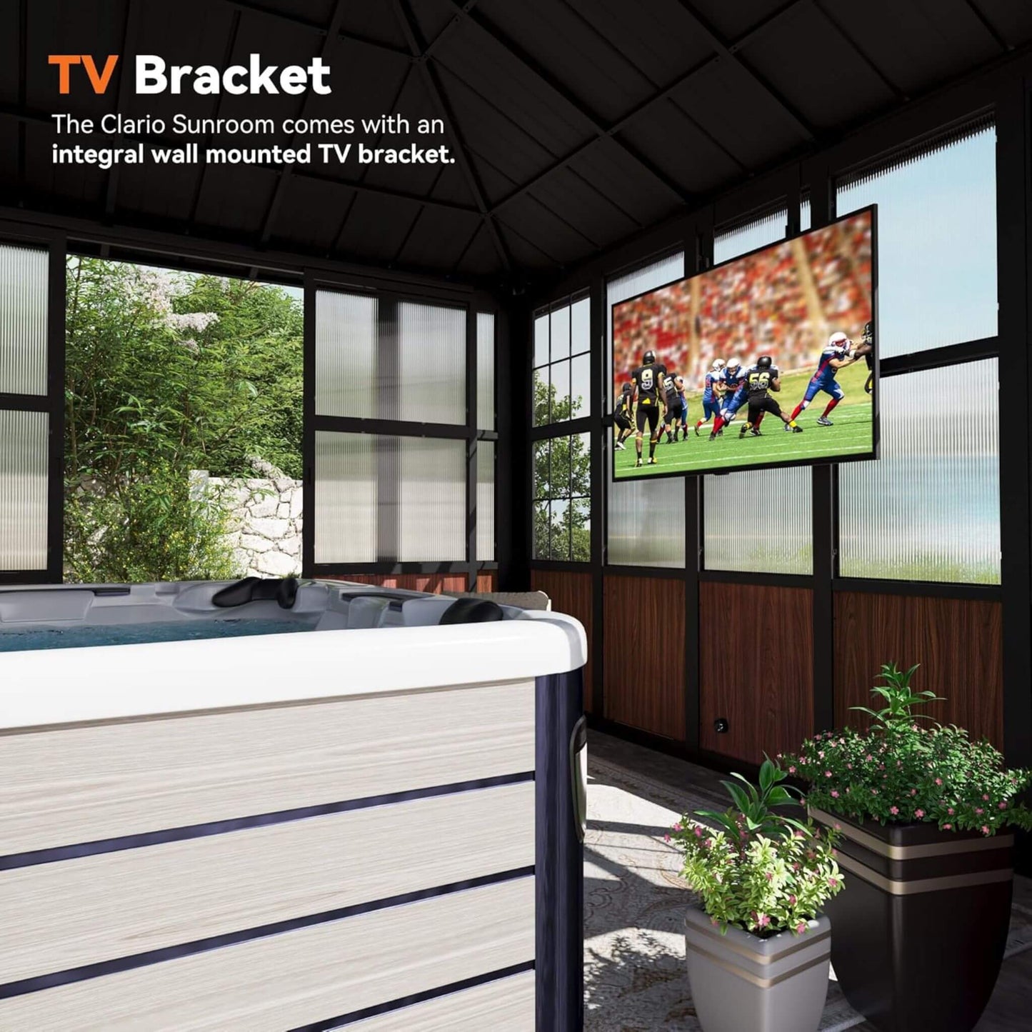 Alora Grandview — Hardtop Aluminum Sunroom with Sliding Doors