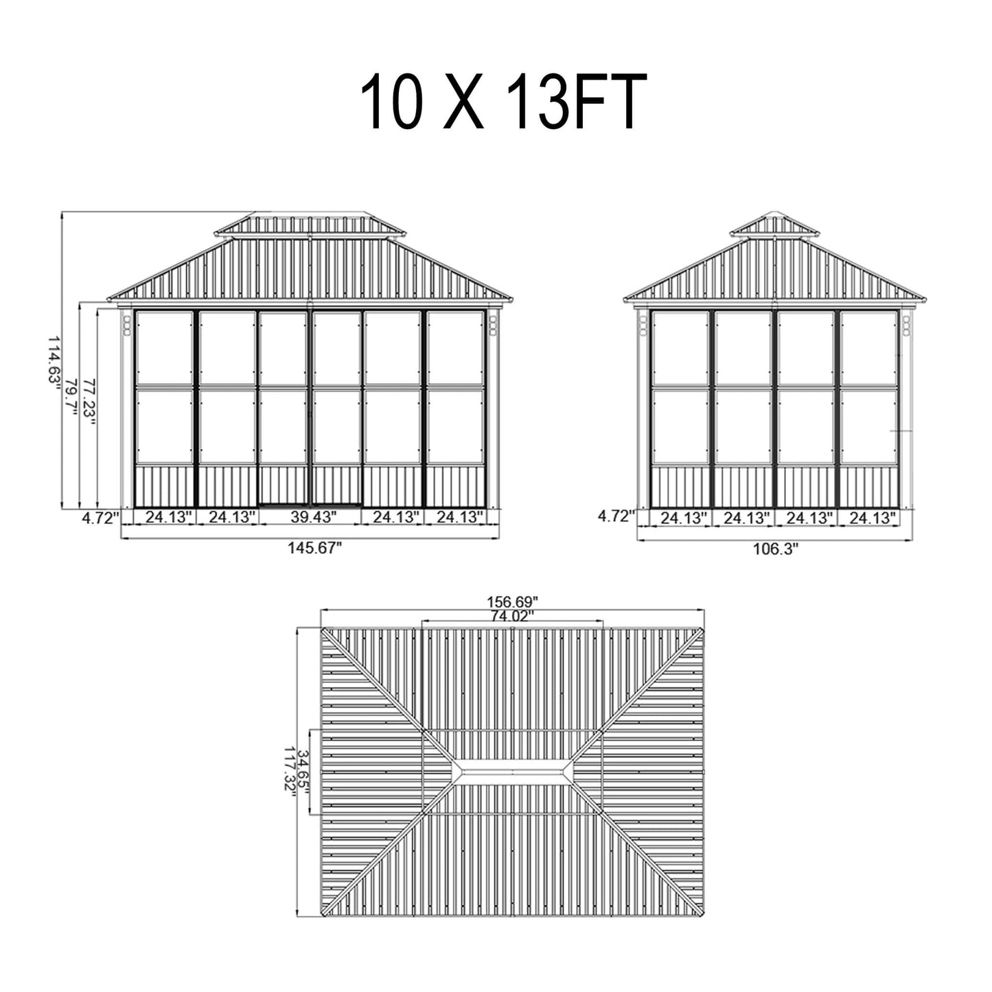 Alora Prestige — Hardtop Double-Top Patio Sunroom
