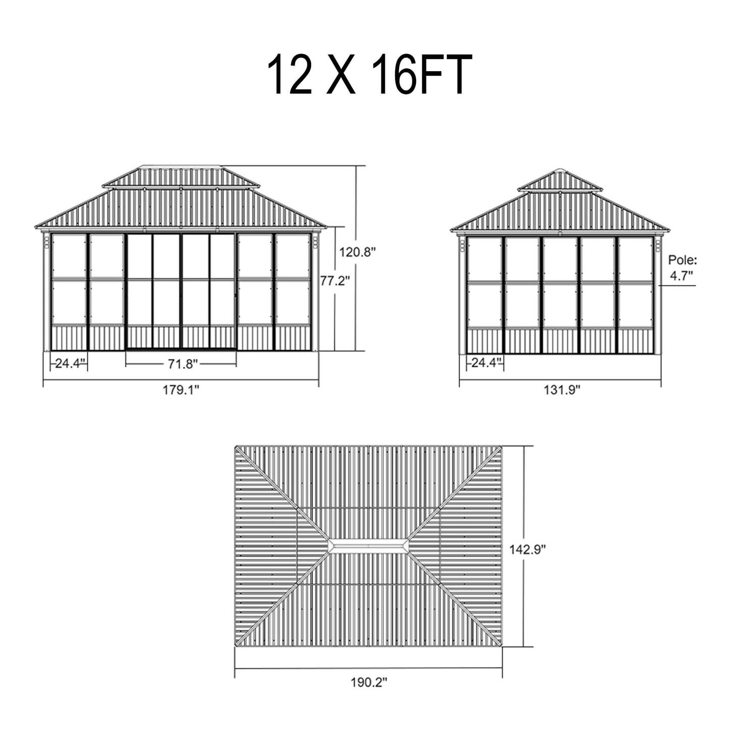 Alora Prestige — Hardtop Double-Top Patio Sunroom