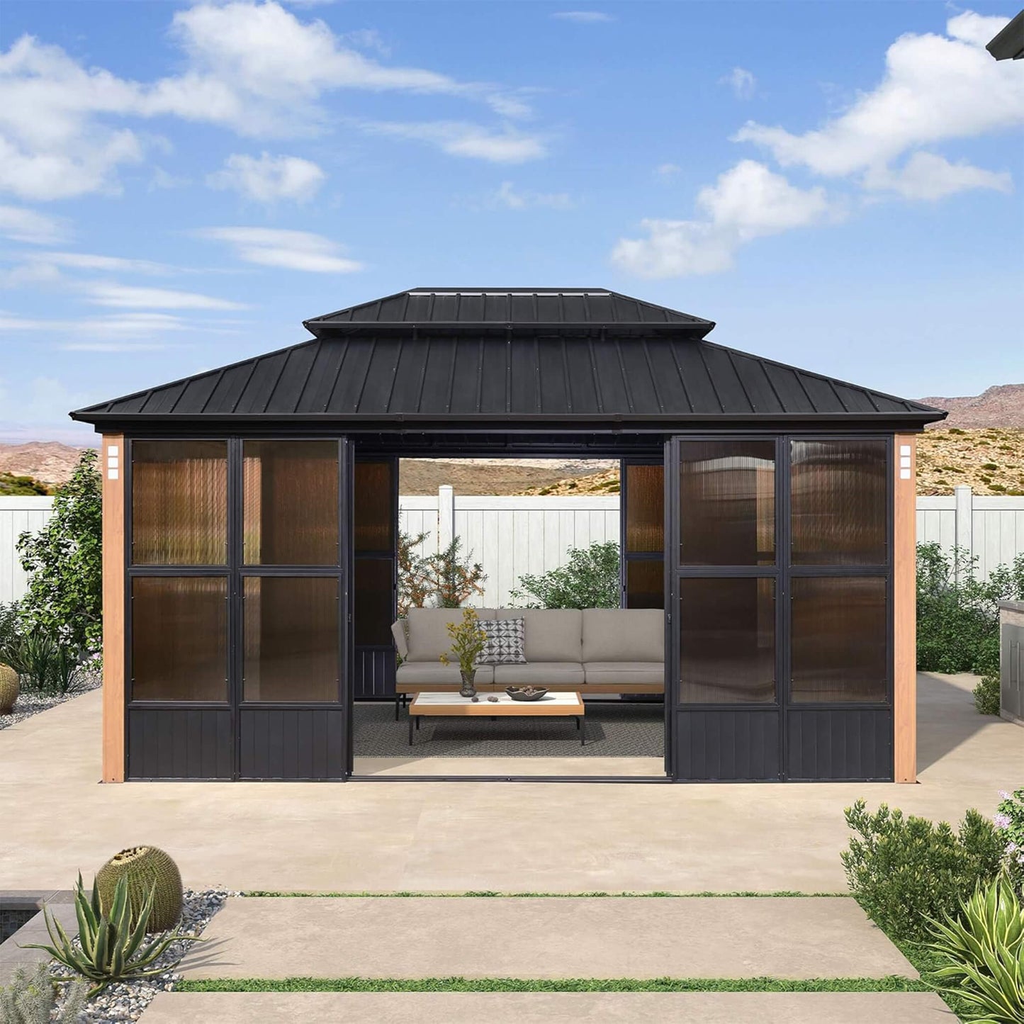 Alora Prestige — Hardtop Double-Top Patio Sunroom