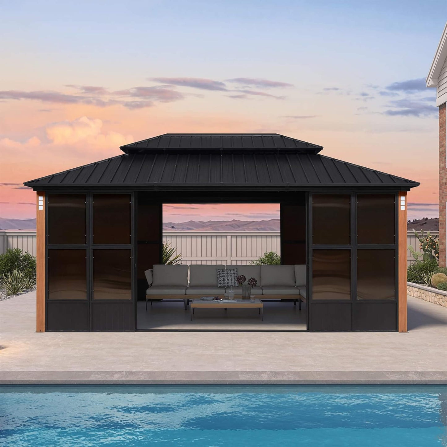 Alora Prestige — Hardtop Double-Top Patio Sunroom