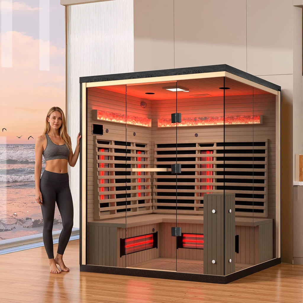 Rövia Ember — 4-Person Infrared Sauna with Himalayan Salt