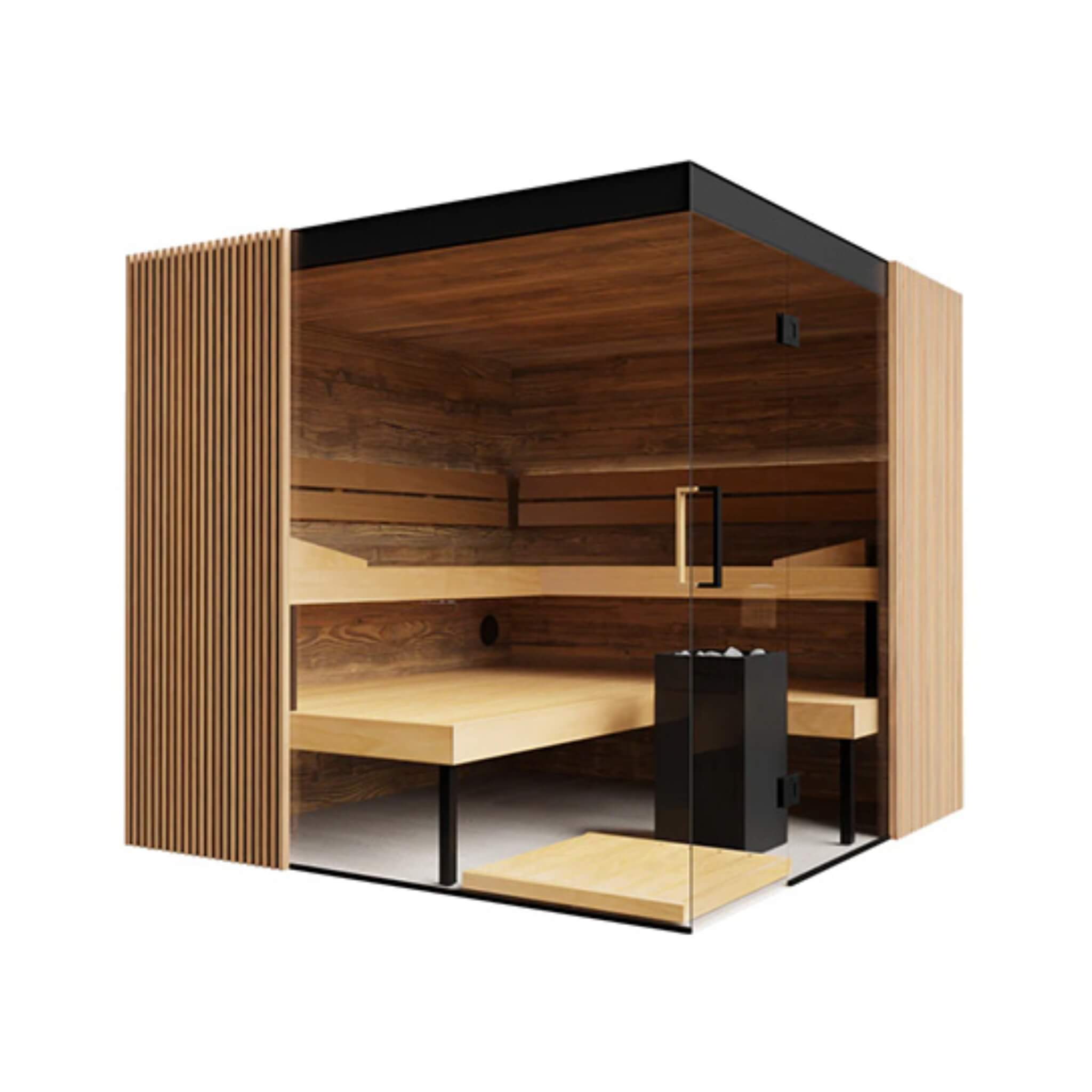 ThermaSol Aalto — 4-Person Indoor Panoramic Glass Sauna