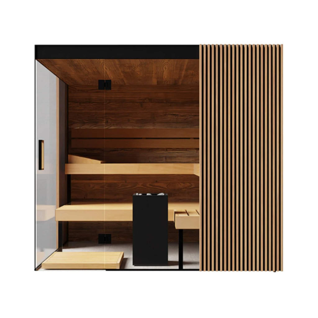 ThermaSol Aalto — 4-Person Indoor Panoramic Glass Sauna