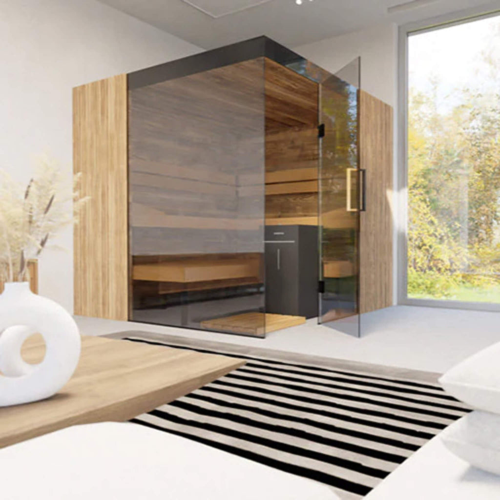 ThermaSol Aalto — 4-Person Indoor Panoramic Glass Sauna